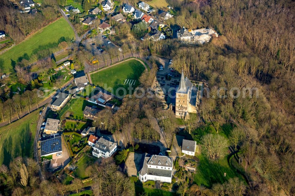 Emmerich am Rhein from the bird's eye view: Church building Stanislauskolleg Hoch Elten in Emmerich am Rhein in North Rhine-Westphalia