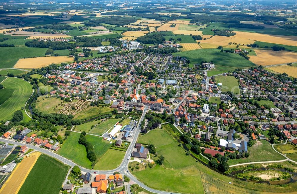 Albersloh from the bird's eye view: Church building St.Ludgerus in Albersloh in the state North Rhine-Westphalia, Germany