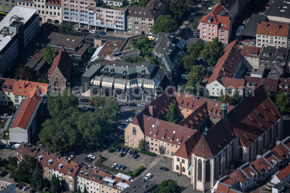 Aerial image Braunschweig - Church building Theologisches Zentrum Braunschweig in Brunswick in the state Lower Saxony, Germany