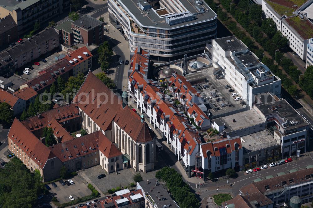 Braunschweig from above - Church building Theologisches Zentrum Braunschweig in Brunswick in the state Lower Saxony, Germany