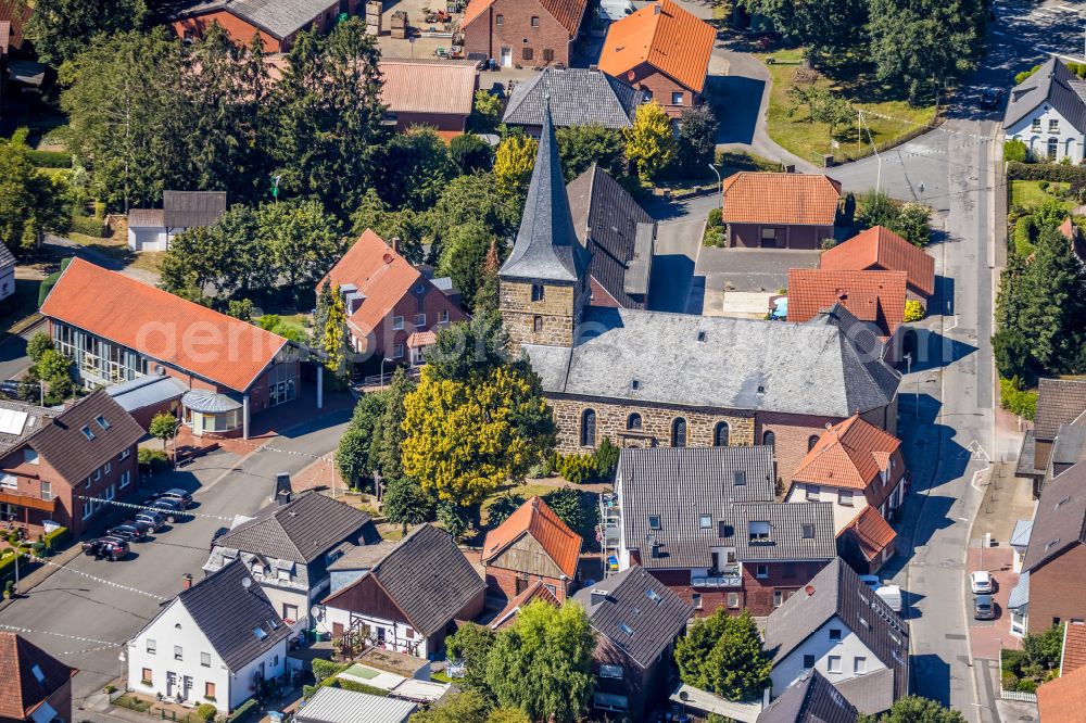 Aerial image Rhade - Church building St. Urbanus on street Urbanusring in Rhade in the state North Rhine-Westphalia, Germany