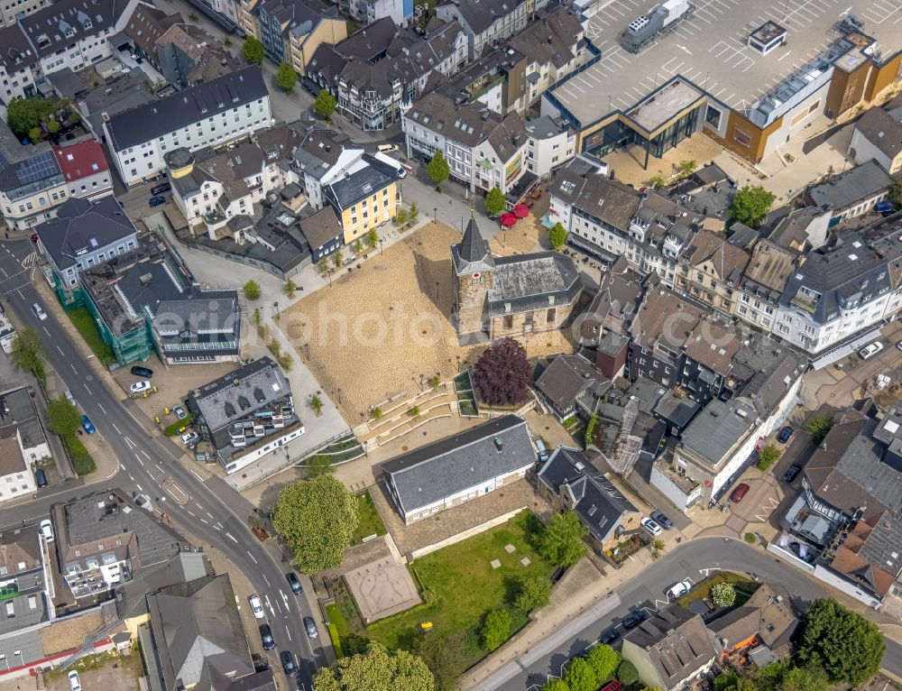 Aerial photograph Velbert - Churches building in Velbert in the state North Rhine-Westphalia, Germany