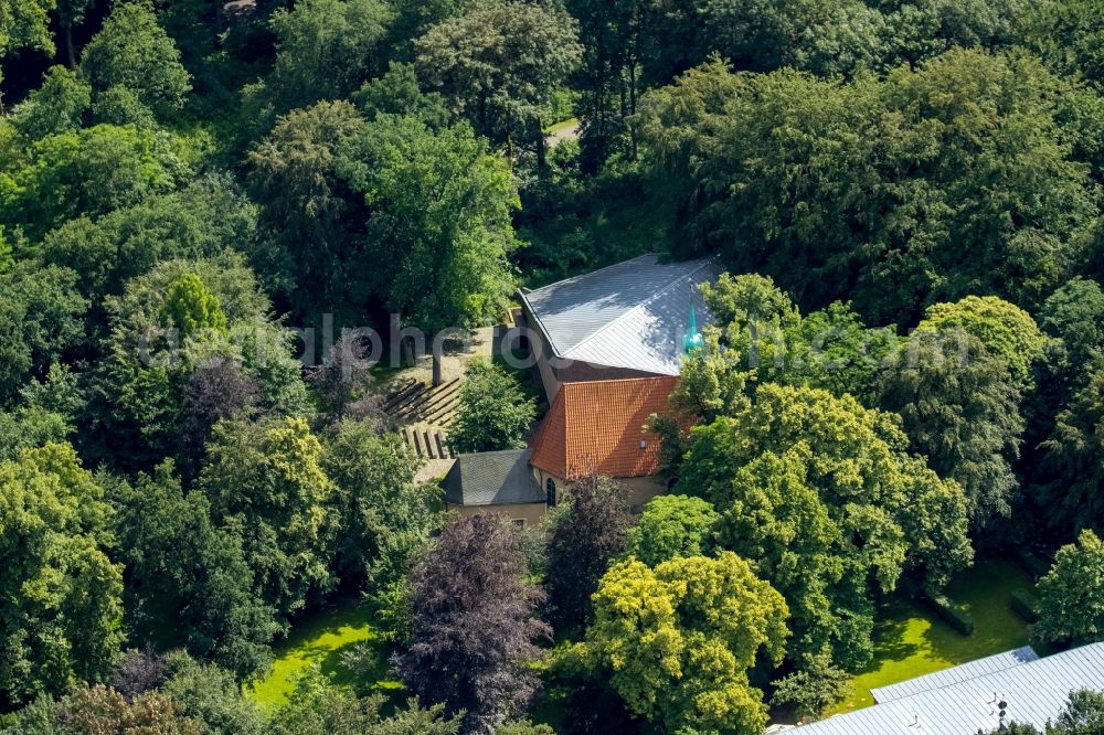 Aerial photograph Haltern am See - Churches building the chapel St. Anna in Haltern am See in the state North Rhine-Westphalia