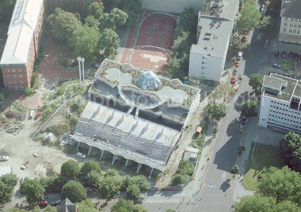 Berlin - Wilmersdorf from the bird's eye view: Kirchenneubau an der Pfalzburger Straße in Berlin-Wilmersdorf