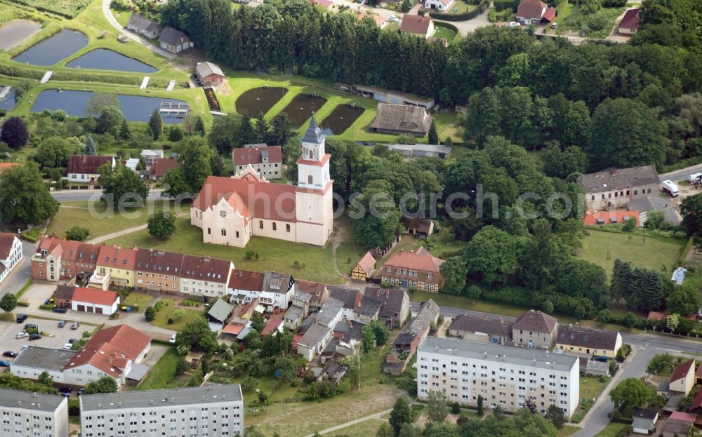 Boitzenburg from the bird's eye view: Parish church in Boitzenburg in Uckermark in Brandenburg