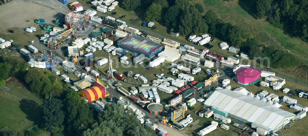 Aerial image Lüneburg - Fair - event location at festival Bayerisches Oktoberfest in Lueneburg in the state Lower Saxony