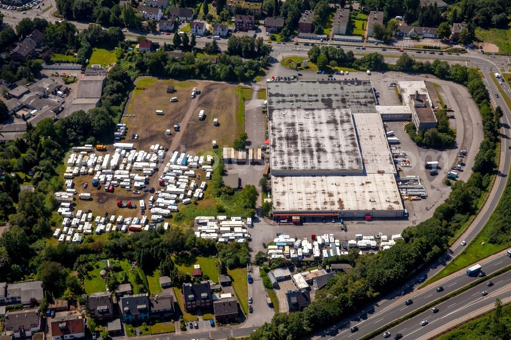 Herne from above - Fair - event location at festival Cranger Kirmes in Herne in the state North Rhine-Westphalia