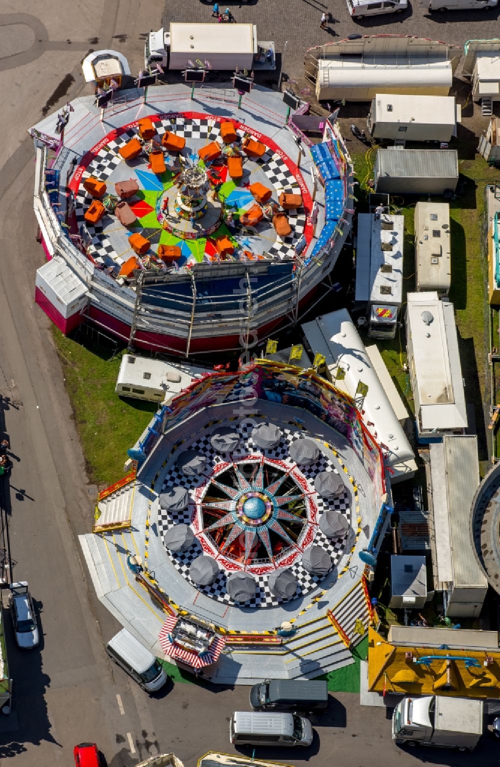 Aerial image Herne - Fair - event location at festival Cranger Kirmes in Herne in the state North Rhine-Westphalia