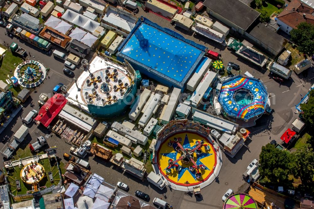 Aerial photograph Herne - Fair - event location at festival Cranger Kirmes in Herne in the state North Rhine-Westphalia