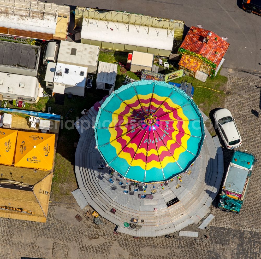 Aerial image Herne - Fair - event location at festival Cranger Kirmes in Herne in the state North Rhine-Westphalia