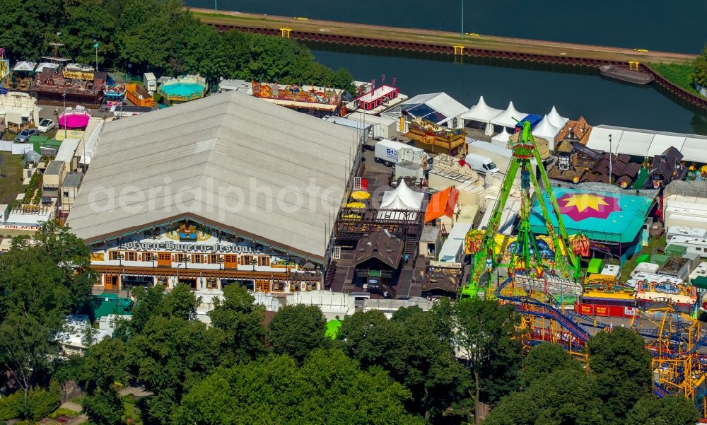 Herne from above - Fair - event location at festival Cranger Kirmes in Herne in the state North Rhine-Westphalia