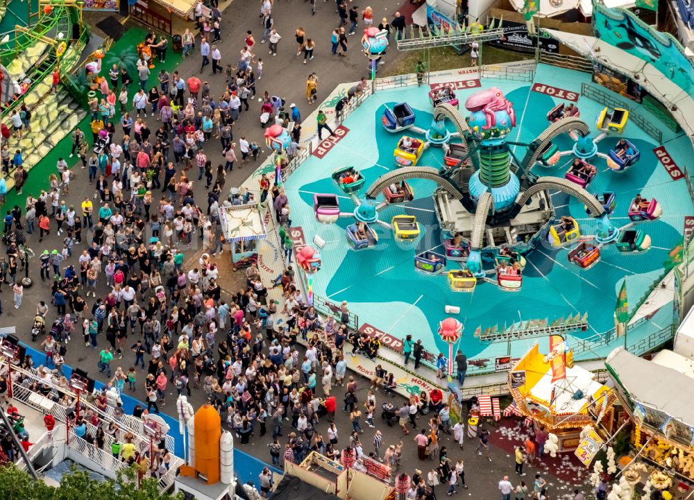 Herne from above - Fair - event location at festival Cranger Kirmes in Herne at Ruhrgebiet in the state North Rhine-Westphalia