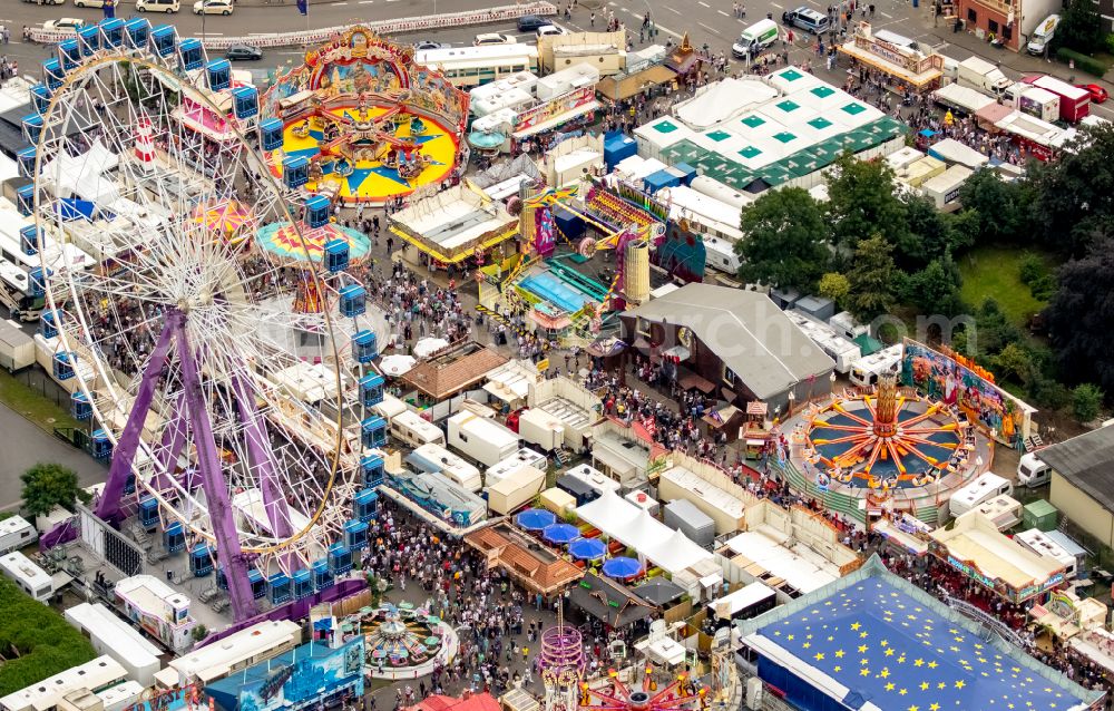 Aerial image Herne - Fair - event location at festival Cranger Kirmes in Herne at Ruhrgebiet in the state North Rhine-Westphalia