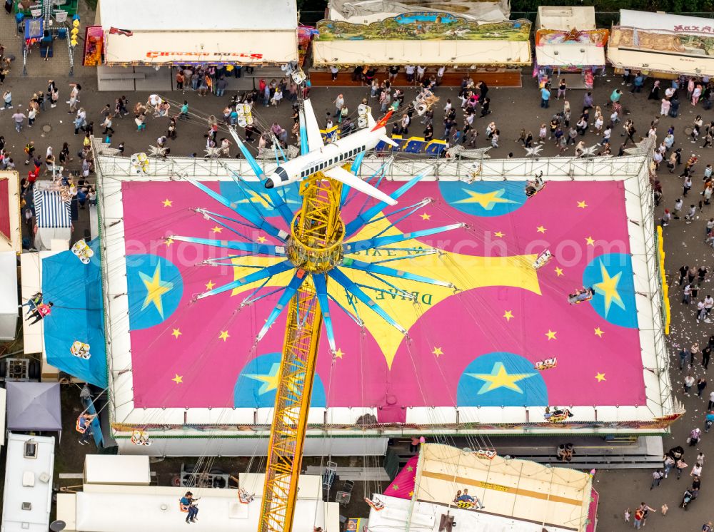 Herne from above - Fair - event location at festival Cranger Kirmes in Herne at Ruhrgebiet in the state North Rhine-Westphalia