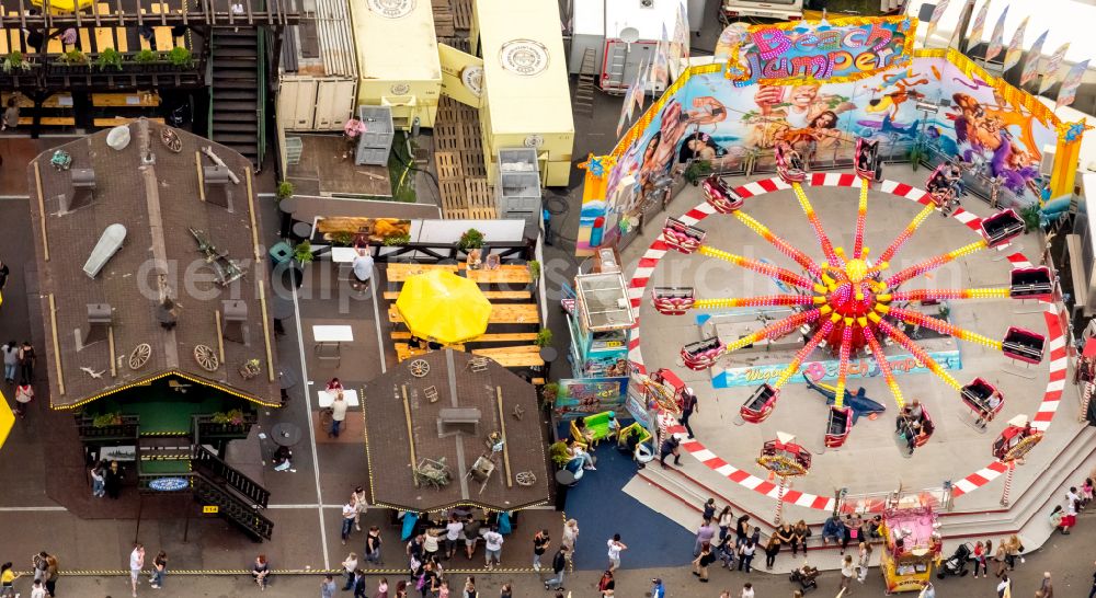 Herne from above - Fair - event location at festival Cranger Kirmes in Herne at Ruhrgebiet in the state North Rhine-Westphalia