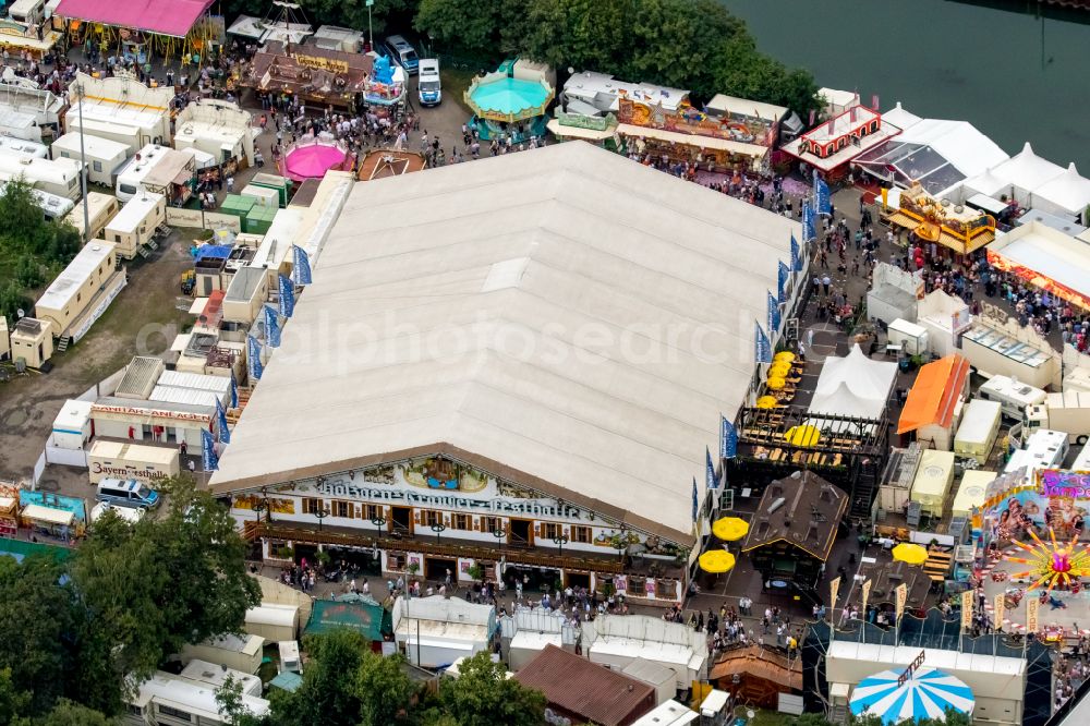 Herne from above - Fair - event location at festival Cranger Kirmes in Herne at Ruhrgebiet in the state North Rhine-Westphalia