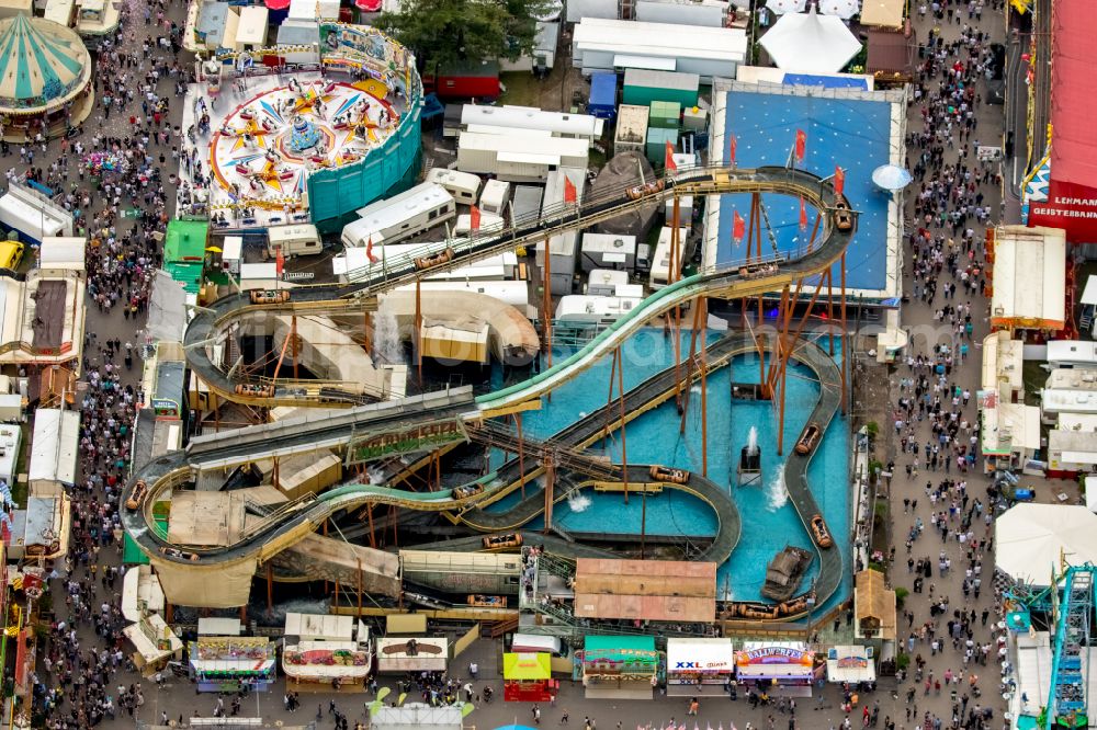 Aerial image Herne - Fair - event location at festival Cranger Kirmes in Herne at Ruhrgebiet in the state North Rhine-Westphalia