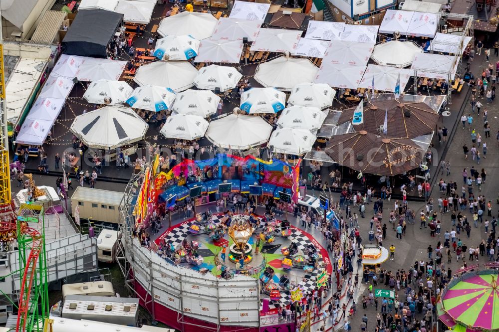 Herne from above - Fair - event location at festival Cranger Kirmes in Herne at Ruhrgebiet in the state North Rhine-Westphalia