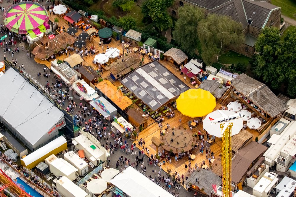 Herne from above - Fair - event location at festival Cranger Kirmes in Herne at Ruhrgebiet in the state North Rhine-Westphalia