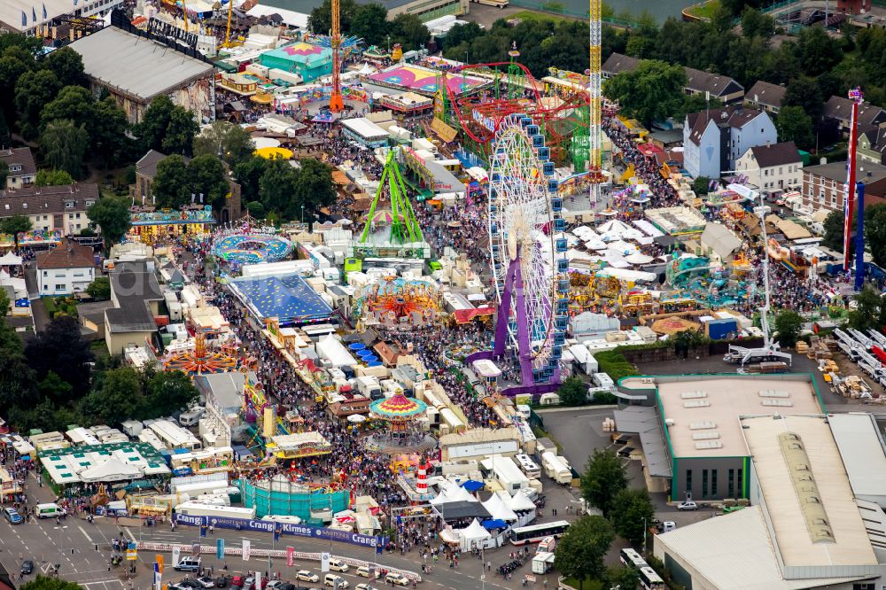 Aerial photograph Herne - Fair - event location at festival Cranger Kirmes in Herne at Ruhrgebiet in the state North Rhine-Westphalia