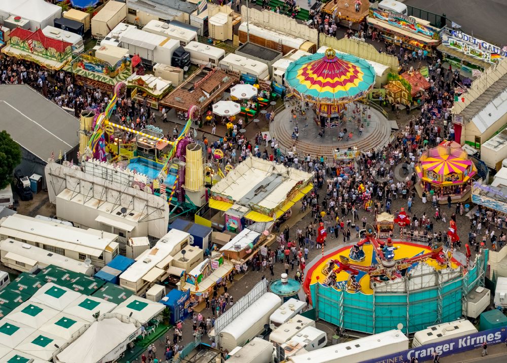 Herne from the bird's eye view: Fair - event location at festival Cranger Kirmes in Herne at Ruhrgebiet in the state North Rhine-Westphalia