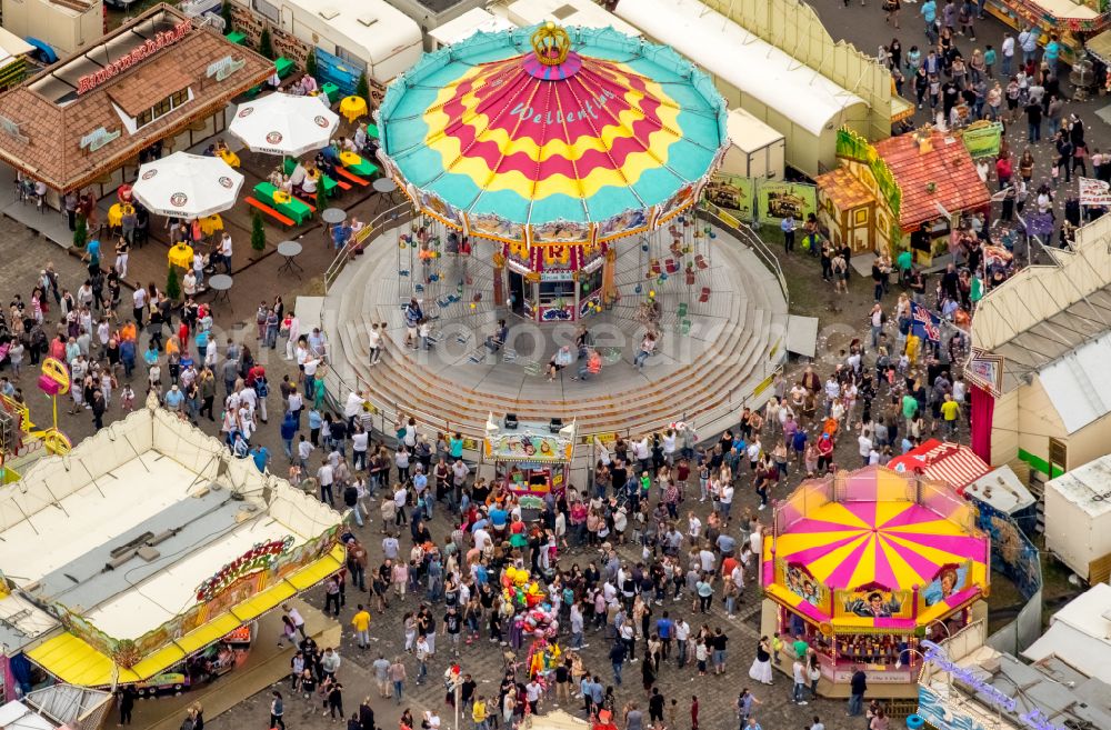 Aerial image Herne - Fair - event location at festival Cranger Kirmes in Herne at Ruhrgebiet in the state North Rhine-Westphalia