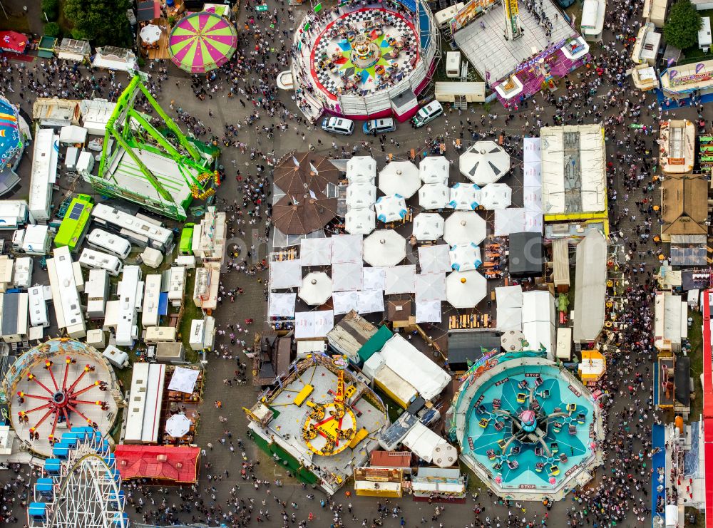 Herne from above - Fair - event location at festival Cranger Kirmes in Herne at Ruhrgebiet in the state North Rhine-Westphalia