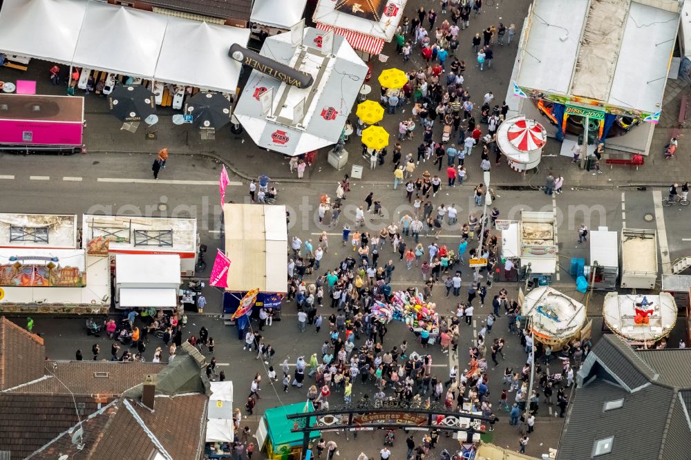 Herne from above - Fair - event location at festival Cranger Kirmes in Herne at Ruhrgebiet in the state North Rhine-Westphalia