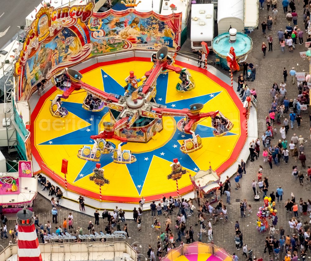 Aerial image Herne - Fair - event location at festival Cranger Kirmes in Herne at Ruhrgebiet in the state North Rhine-Westphalia