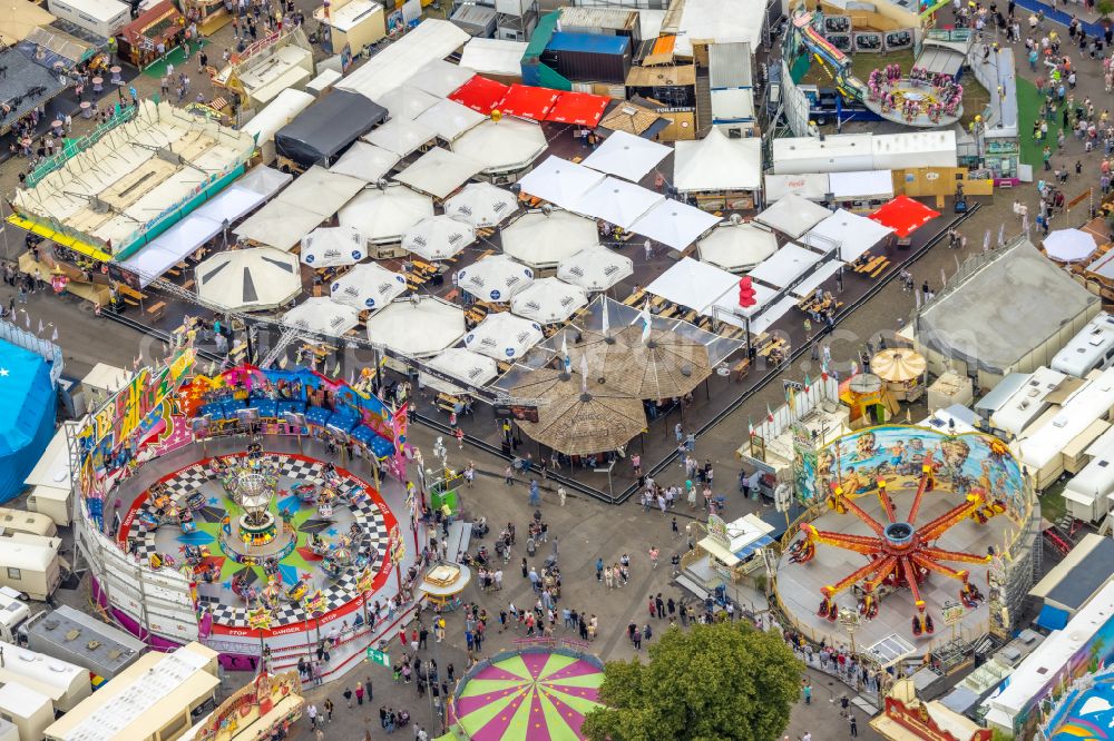 Herne from above - Fair - event location at festival Cranger Kirmes in Herne at Ruhrgebiet in the state North Rhine-Westphalia