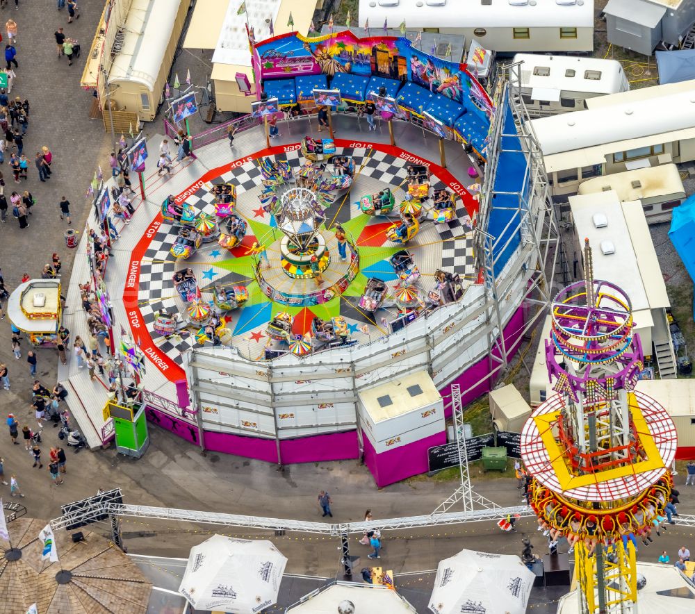 Herne from above - Fair - event location at festival Cranger Kirmes in Herne at Ruhrgebiet in the state North Rhine-Westphalia