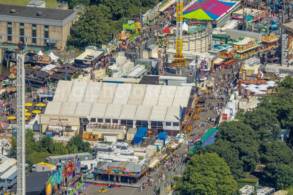 Aerial photograph Herne - fair - event location at festival Cranger Kirmes in the district Cranger in Herne at Ruhrgebiet in the state North Rhine-Westphalia, Germany