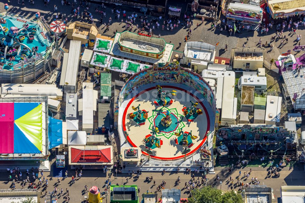 Aerial photograph Herne - fair - event location at festival Cranger Kirmes in the district Cranger in Herne at Ruhrgebiet in the state North Rhine-Westphalia, Germany