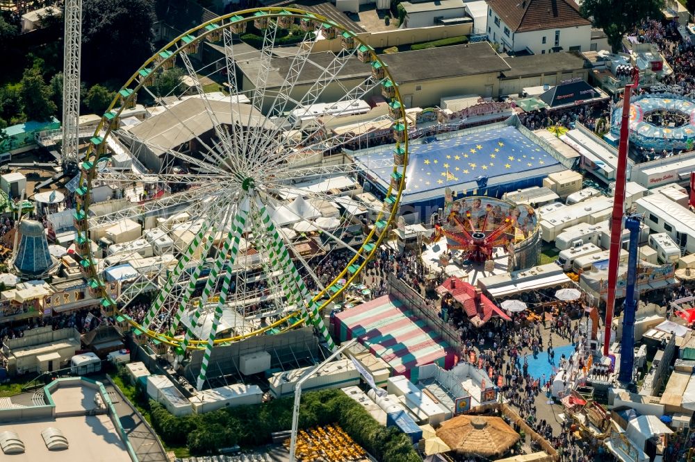 Aerial image Herne - Fair - event location at festival Cranger Kirmes in the district Cranger in Herne in the state North Rhine-Westphalia, Germany