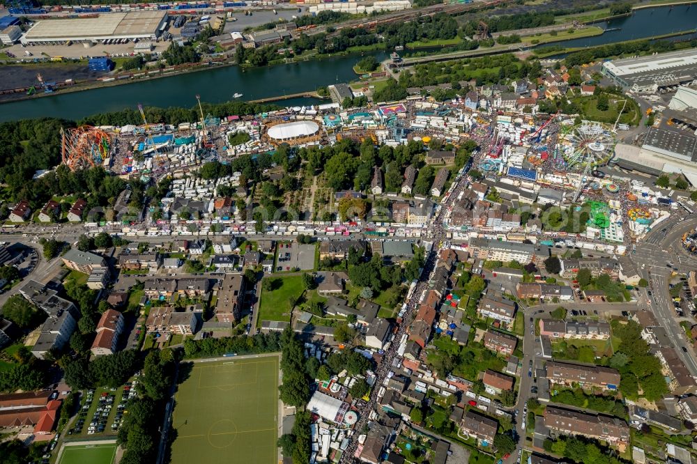 Herne from above - Fair - event location at festival Cranger Kirmes in the district Cranger in Herne in the state North Rhine-Westphalia, Germany