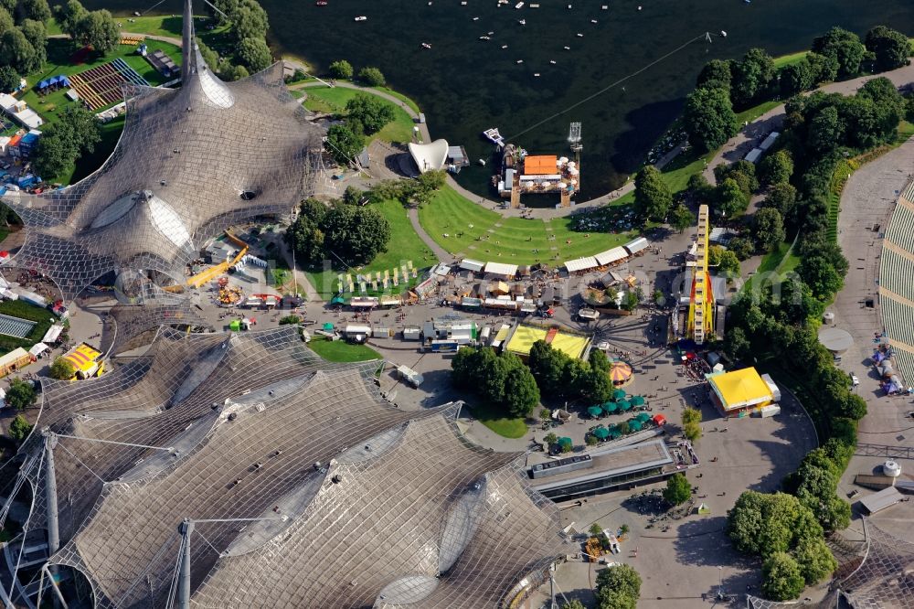 München from the bird's eye view: Fair - event location at festival Imparg Sommerfestival in Munich in the state Bavaria, Germany