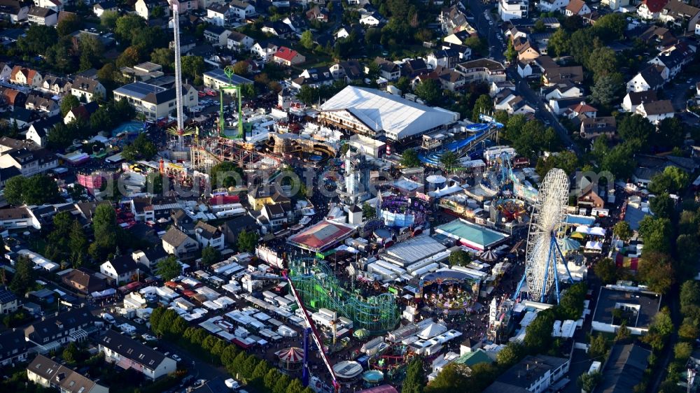 Aerial photograph Bonn - Fair - event location at festival on Markt in the district Puetzchen-Bechlinghoven in Bonn in the state North Rhine-Westphalia, Germany