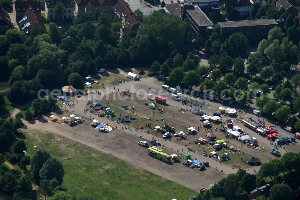 Aerial image Itzehoe - Fair - event location at festival on Schuhmacherallee in Itzehoe in the state Schleswig-Holstein