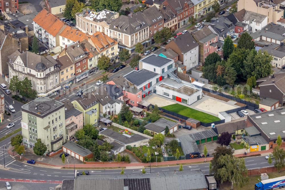 Hamm from above - Kindergarten building and Nursery school on Wilhelmstrasse in Hamm in the state North Rhine-Westphalia, Germany