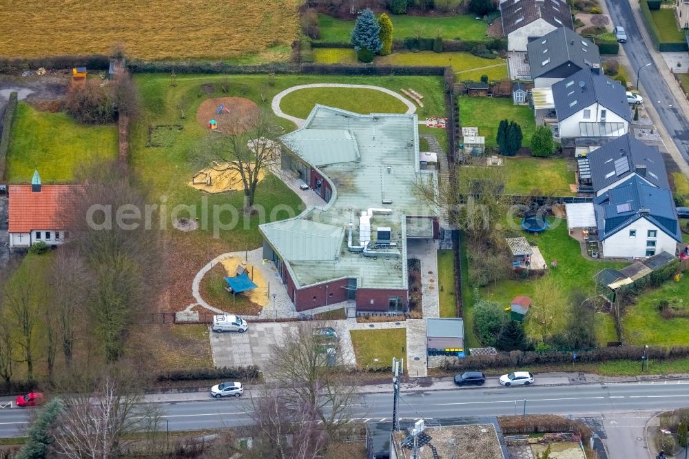 Aerial image Opherdicke - Kindergarten building and Nursery school on Unnaer Strasse in Opherdicke in the state North Rhine-Westphalia, Germany