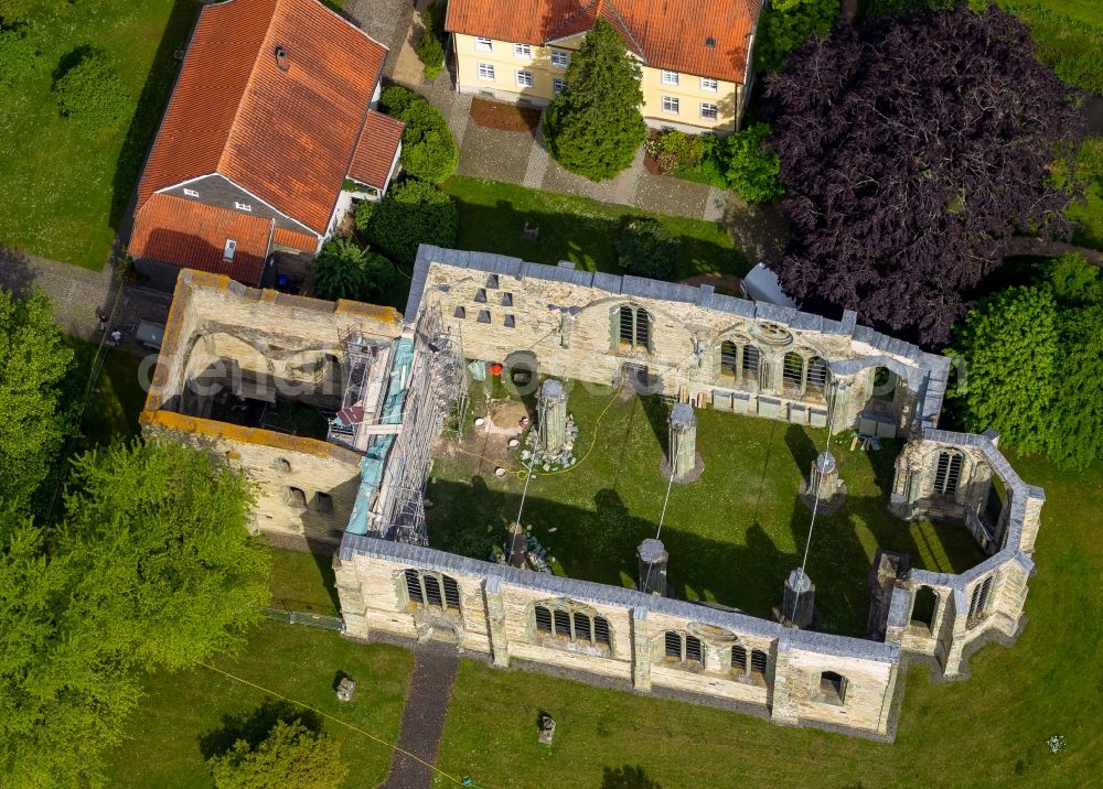 Lippstadt from the bird's eye view: View of the church Kleine Marienkirche in Lippstadt in the state North Rhine-Westphalia