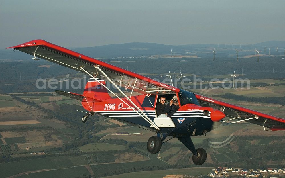 Bad Ditzenbach from above - Small aircraft / aircraft type Aviat Husky in flight at Bad Dietzenbach EDPB in Baden-Wuerttemberg