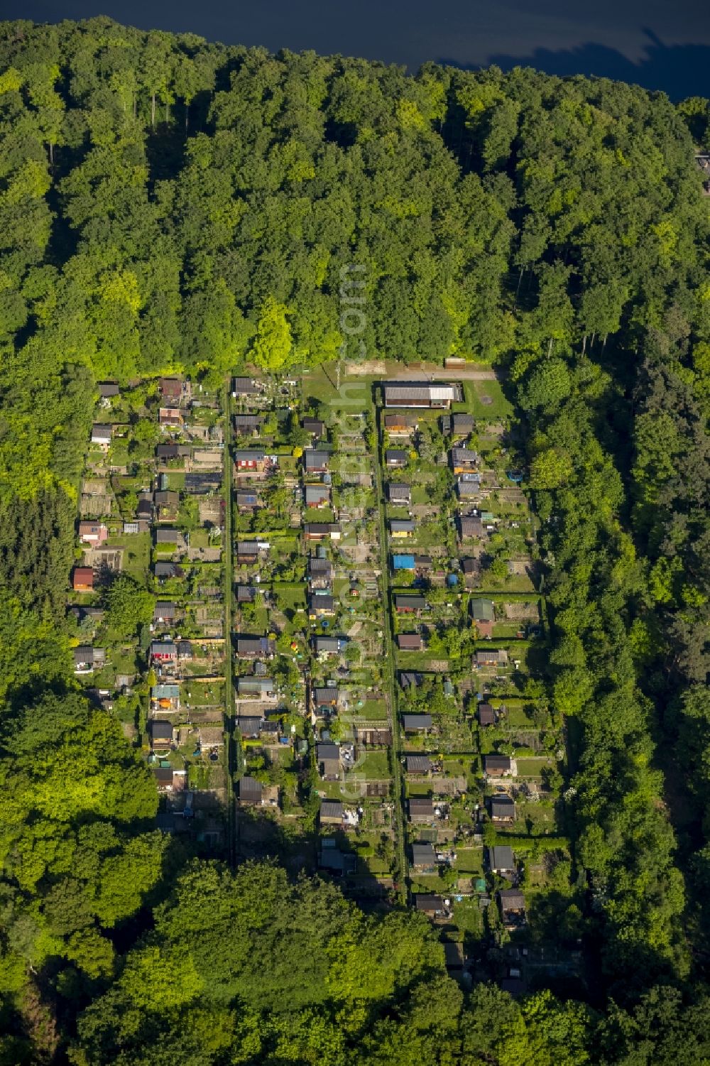 Wetter from the bird's eye view: Garden plant on the Harkortberg in Wetter in the Ruhr area in North Rhine-Westphalia