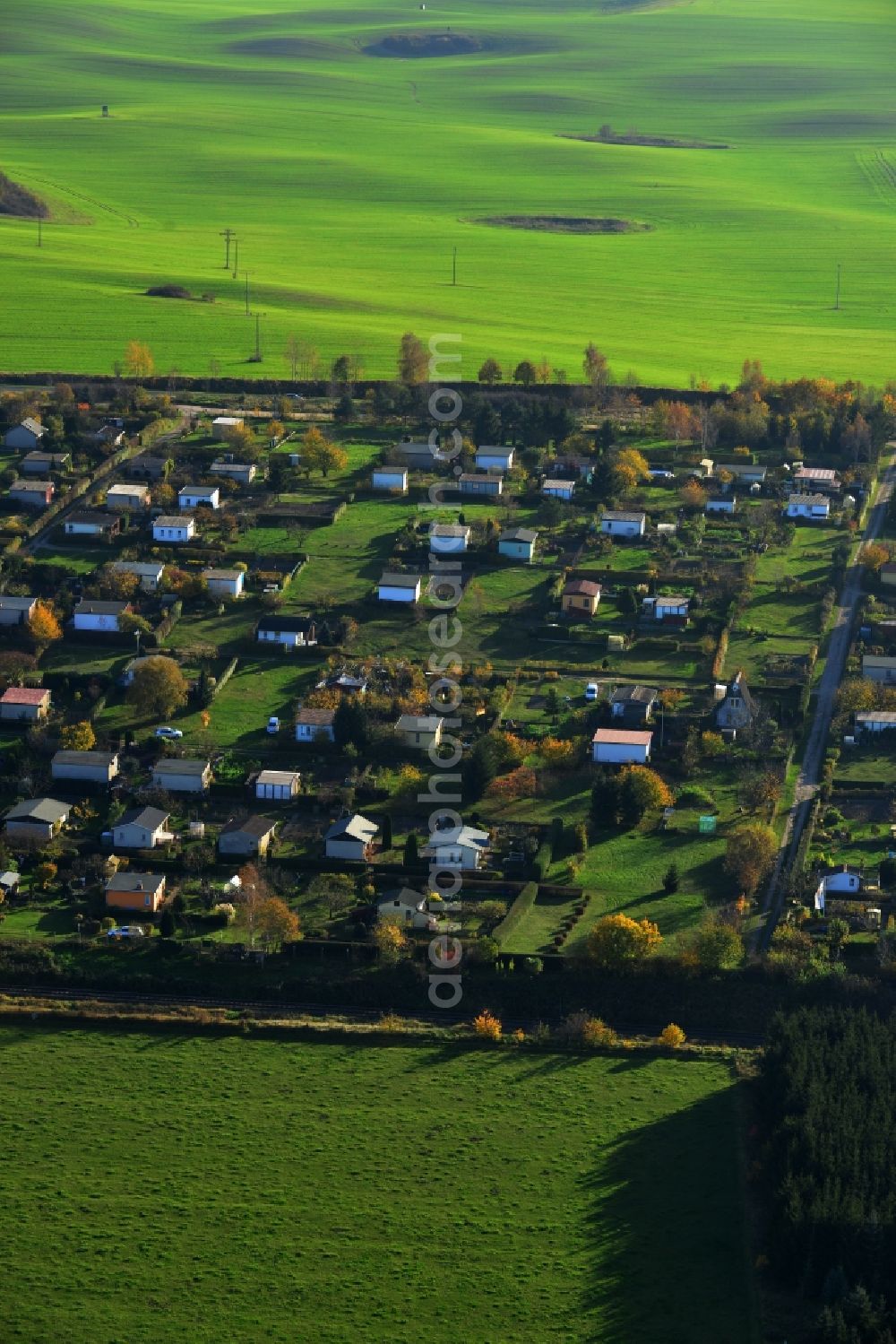 Aerial image Küssow Neubrandenburg - Allotment system Küssow in Neubrandenburg in Mecklenburg - Western Pomerania