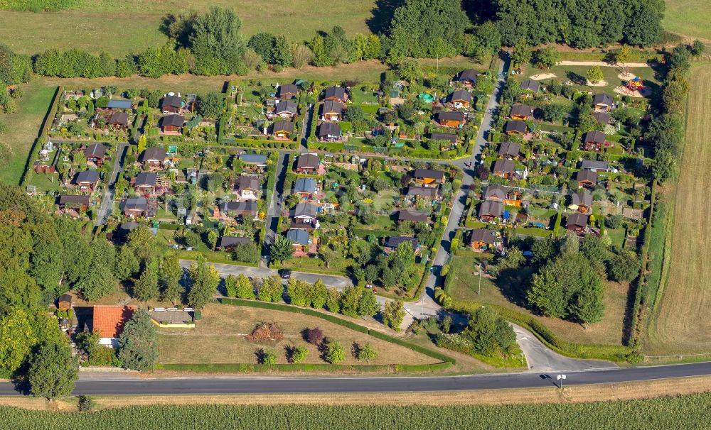 Hattingen from above - View of the allotment Salzweg in Hattingen in the state of North Rhine-Westphalia