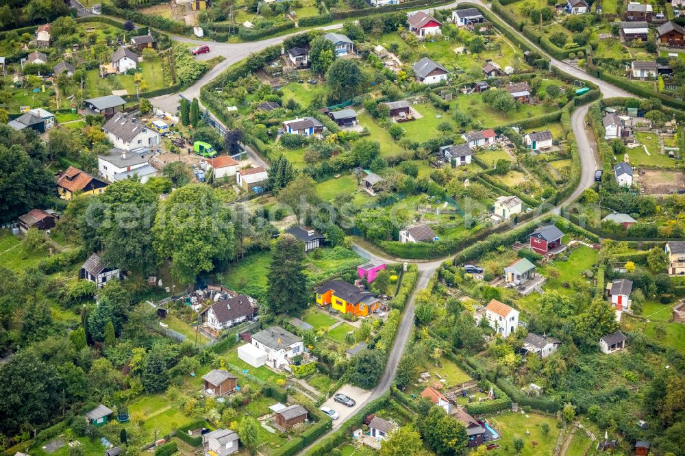 Aerial photograph Dahl - Allotment gardens and cottage settlement in Dahl in the state North Rhine-Westphalia, Germany