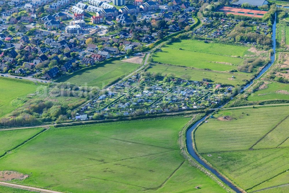 Aerial photograph Sylt - Allotments gardens plots of the association - the garden colony in the district Westerland in Sylt on Island Sylt in the state Schleswig-Holstein, Germany