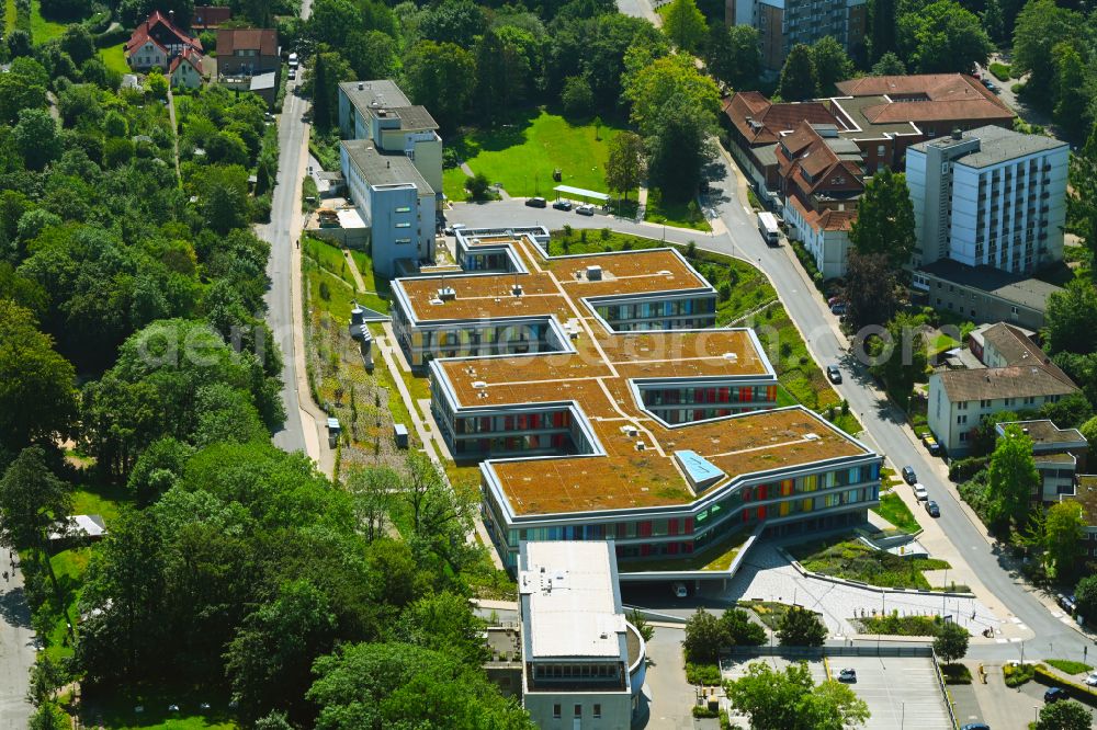 Aerial image Bielefeld - Clinic and hospital complex of the Children's Hospital at Bethesdaweg corner Grenzweg in Bielefeld in the federal state of North Rhine-Westphalia, Germany