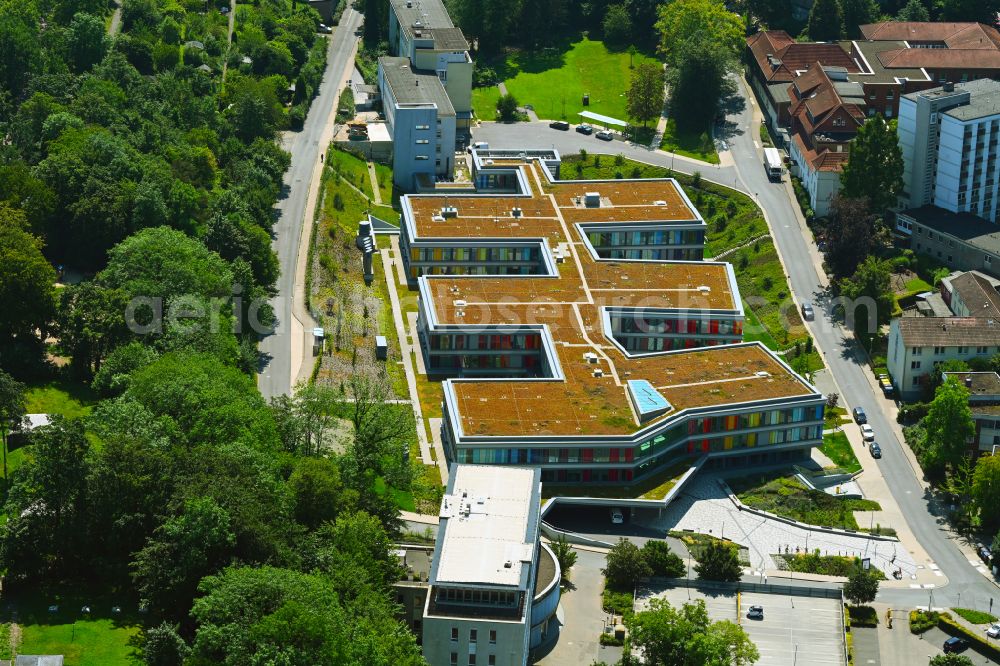 Aerial photograph Bielefeld - Clinic and hospital complex of the Children's Hospital at Bethesdaweg corner Grenzweg in Bielefeld in the federal state of North Rhine-Westphalia, Germany