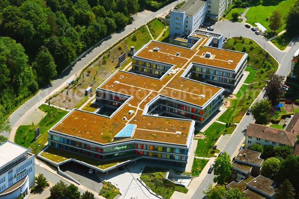 Bielefeld from the bird's eye view: Clinic and hospital complex of the Children's Hospital at Bethesdaweg corner Grenzweg in Bielefeld in the federal state of North Rhine-Westphalia, Germany